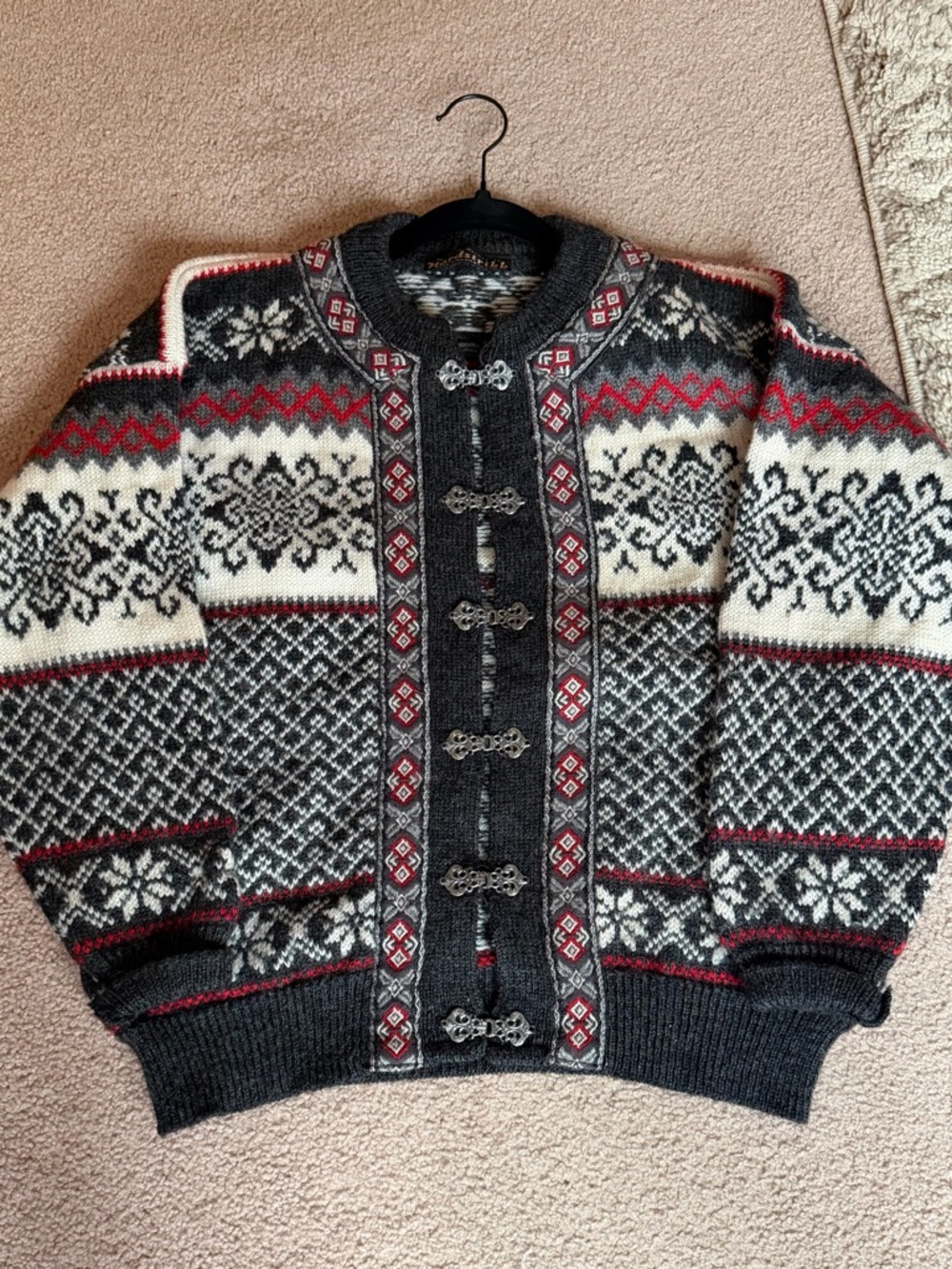 Vintage Women's Nordstrikk Sweater Cardigan Made in Norway Virgin Wool - sz l